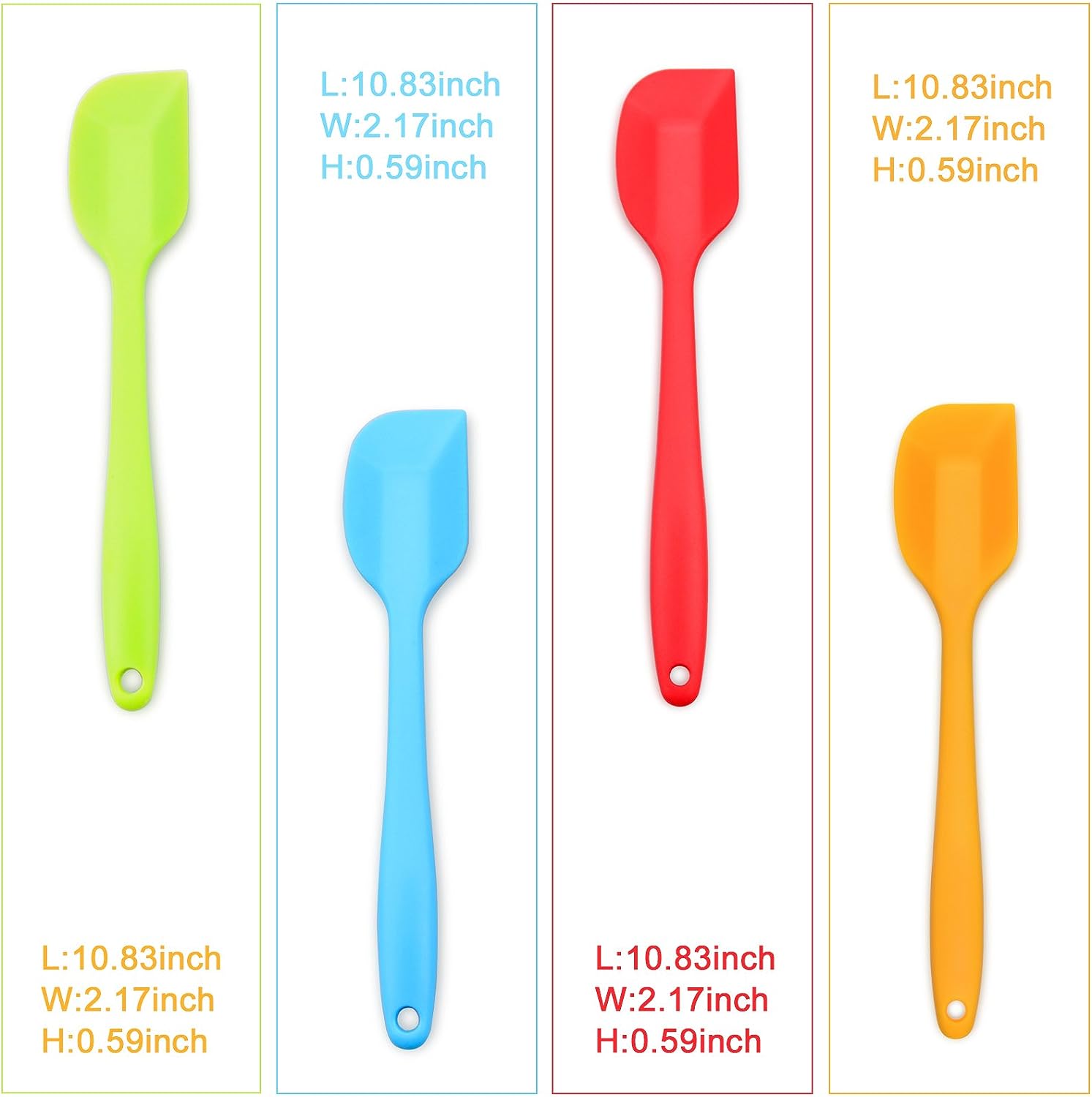 Silicone Spatula, Heat-Resistant Spatulas, Non-stick Rubber Spatulas with Stainless Steel Core -4-piece Set Silicone Spatula, Heat-Resistant Spatulas, Non-stick Rubber Spatulas with Stainless Steel Core -4-piece Set